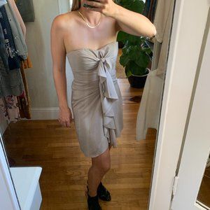 BCBG MaxAzria Strapless Taupe Mini Dress | NWT